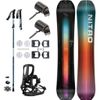 Splitboard set JONES Frontier Splitboard Black + pásy + vázání + hole