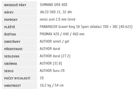 Gravel Author Aura XR5 2024 vel. 52