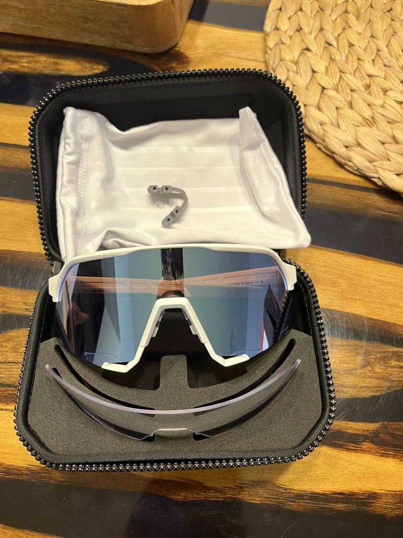 100%, S3 - Matte White - HiPER Blue Multilayer Mirror Lens 