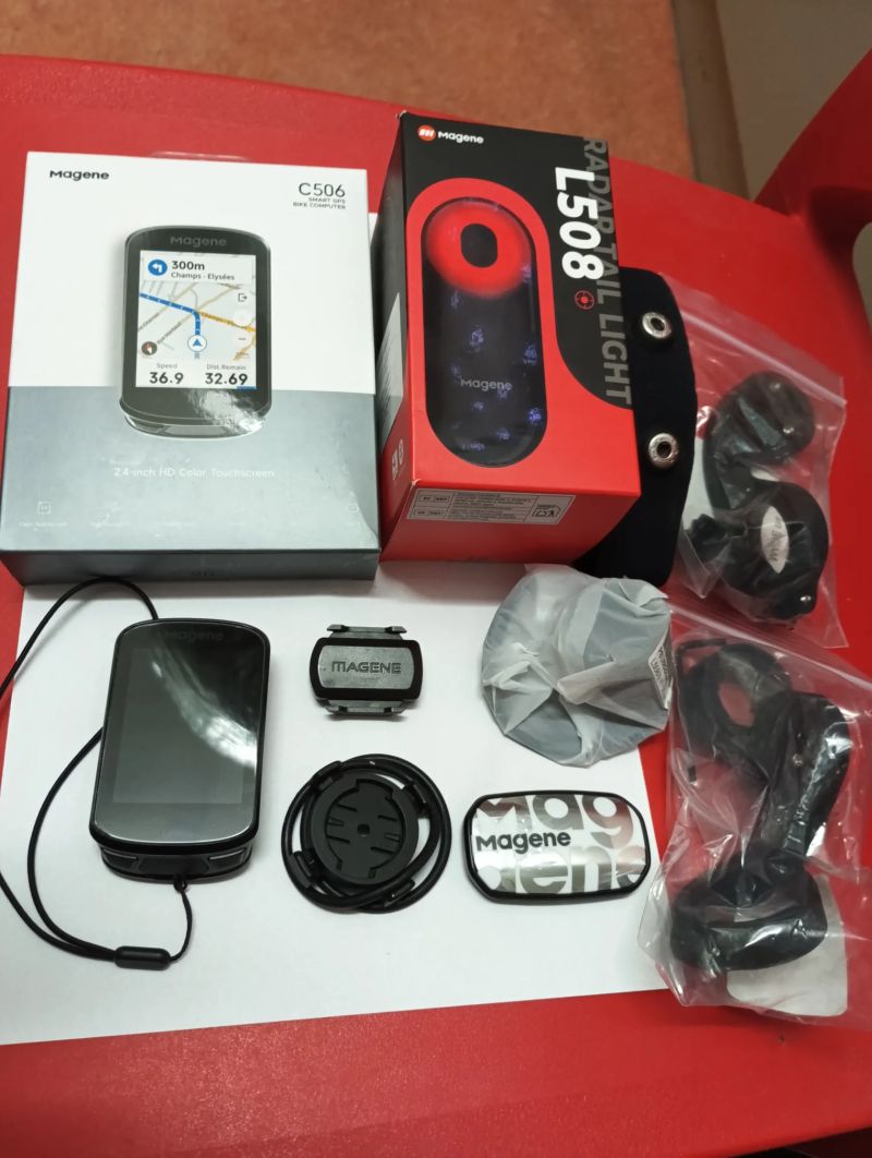 Magene C506 + radar Magene L508 a další 