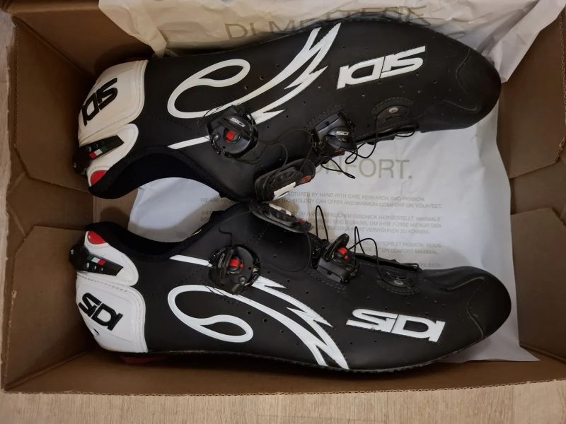 SIDI Wire Carbon Vernice : mat Black/White