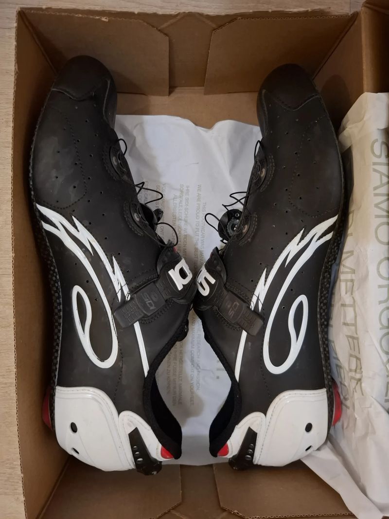 SIDI Wire Carbon Vernice : mat Black/White