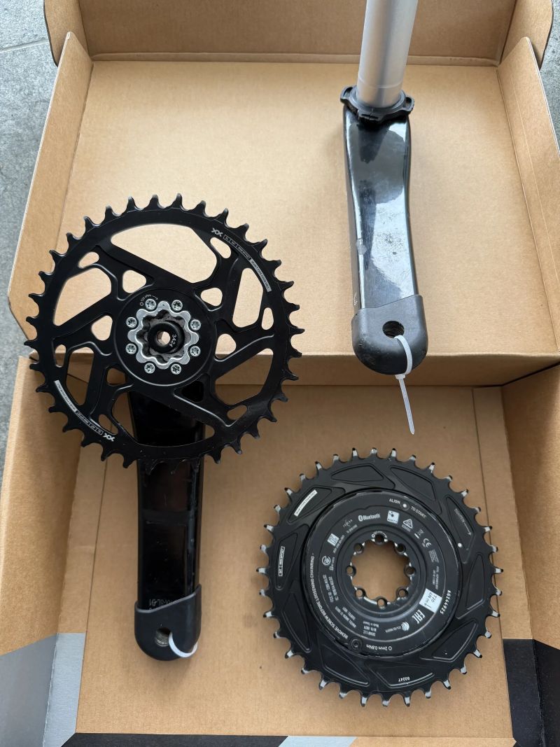Kliky Sram XX Transmission 175 mm Q168 mm + Powermeter Quark (převodník 34 a 36 zubů) + kazeta XX
