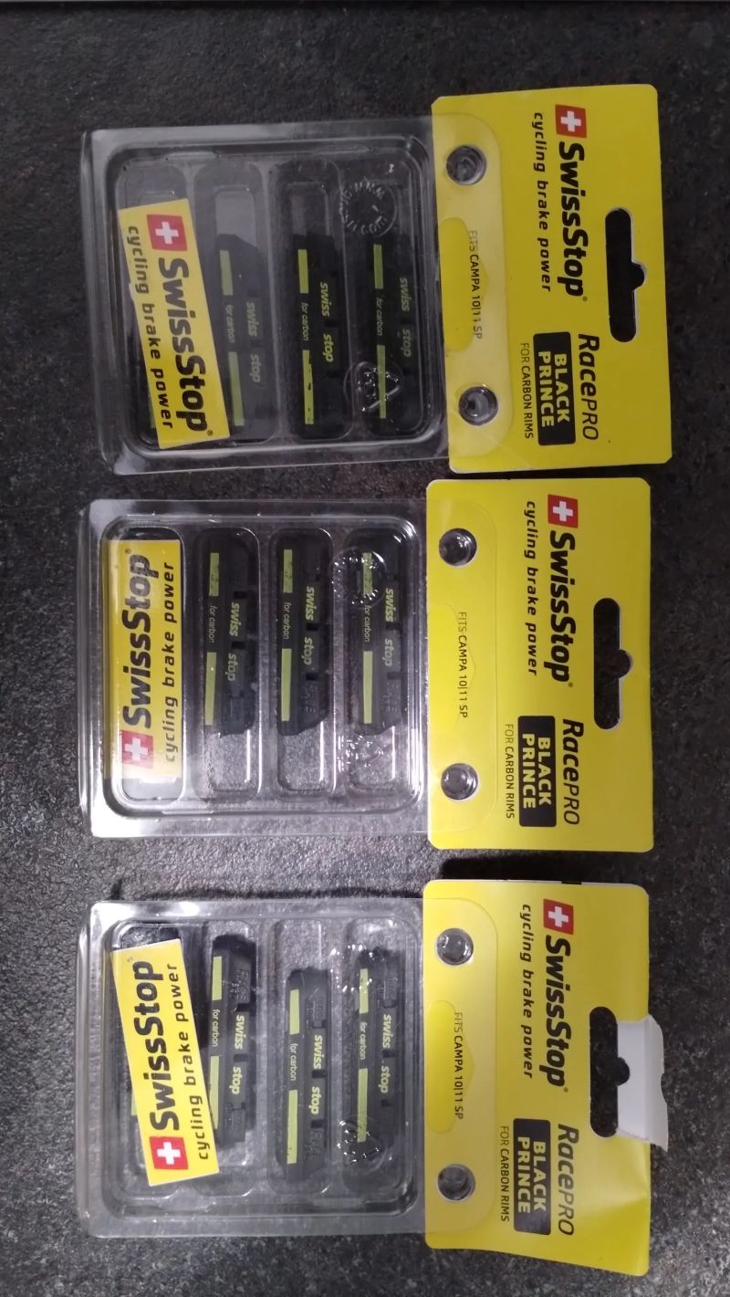 Brzdové špalky Swissstop Race Pro Black Prince pro karbonové ráfky, sada 4ks