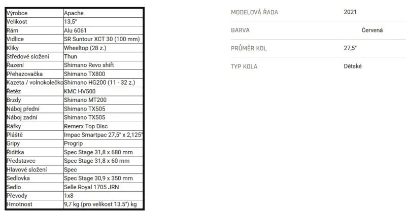 Apache Waya 27,5 RED