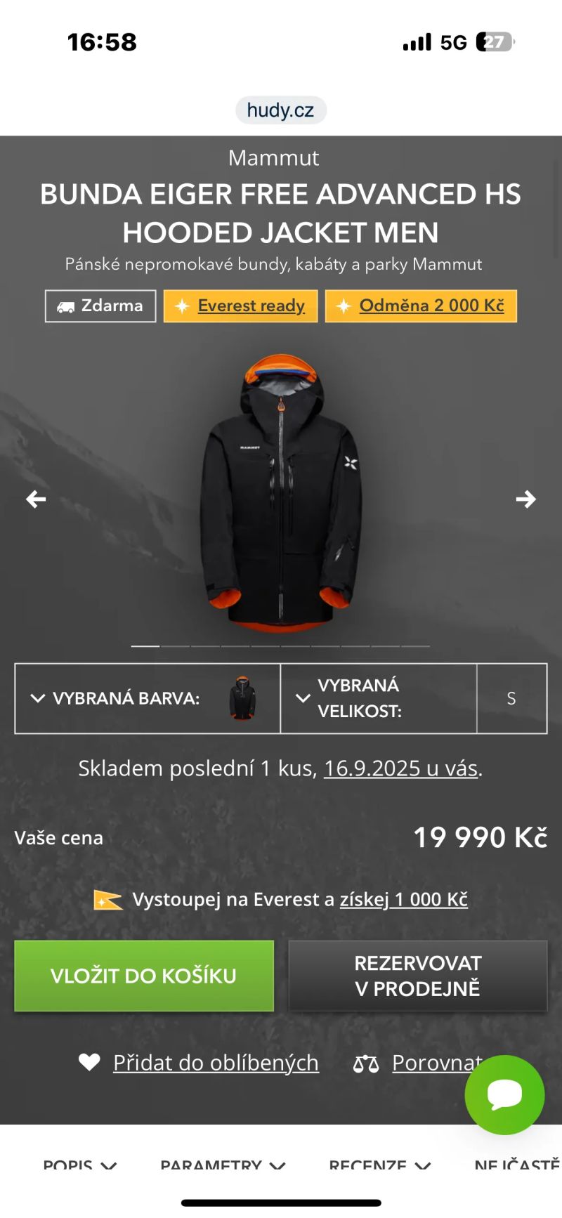 Bunda eiger advanced HS a kalhoty 