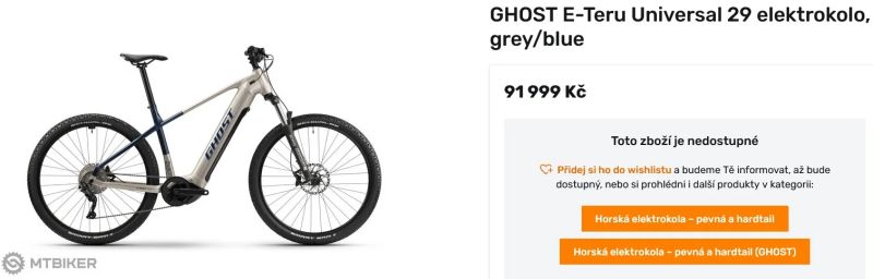 GHOST E-Teru Universal 29 elektrokolo Bosch Smart system