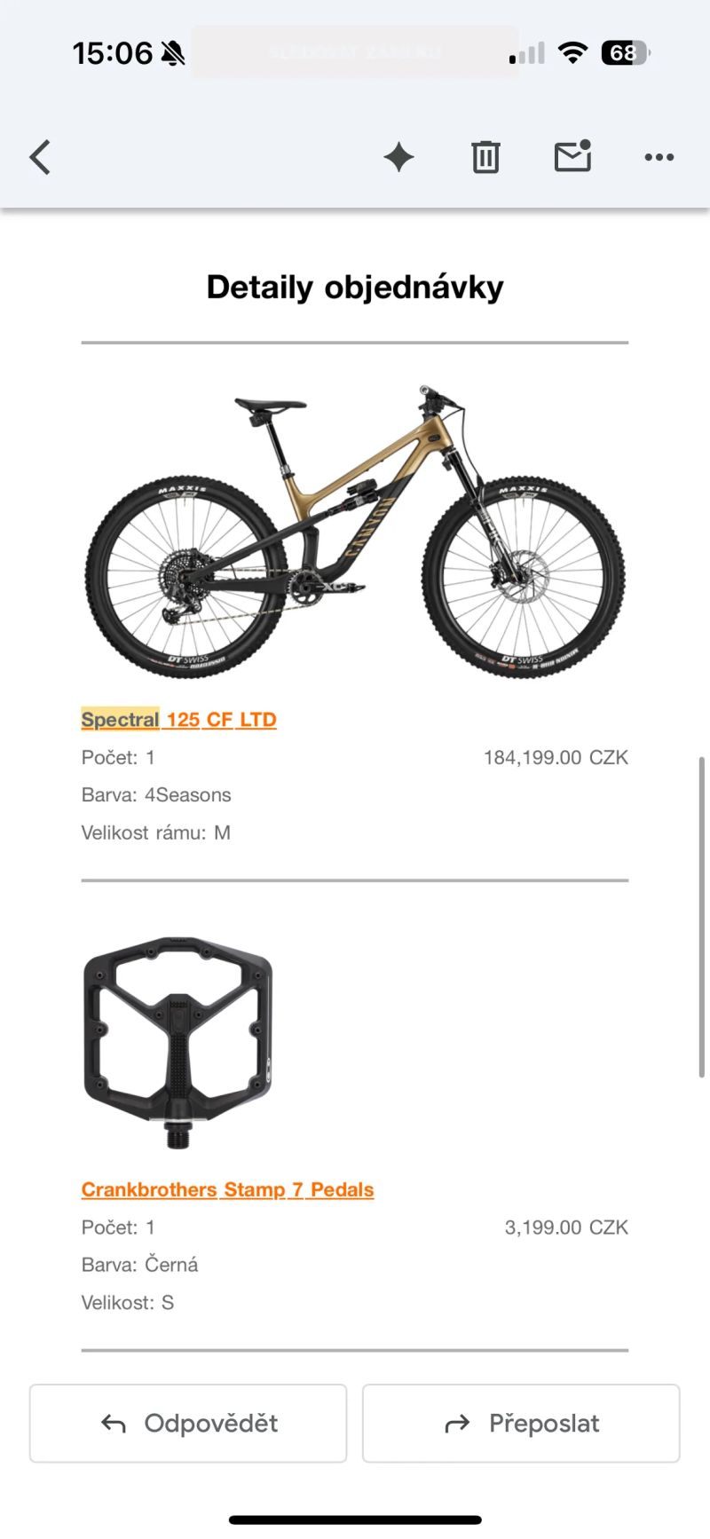 Canyon Spectral 125 CF LTD Flight Attendant najeto pouze 150km, pův cena 187tis Kč
