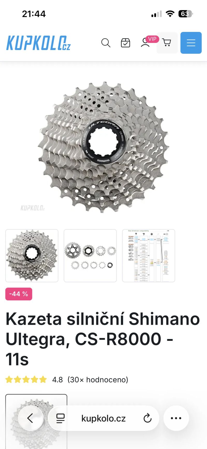 Kadetská kazeta Shimano 11s 14-28 zubů
