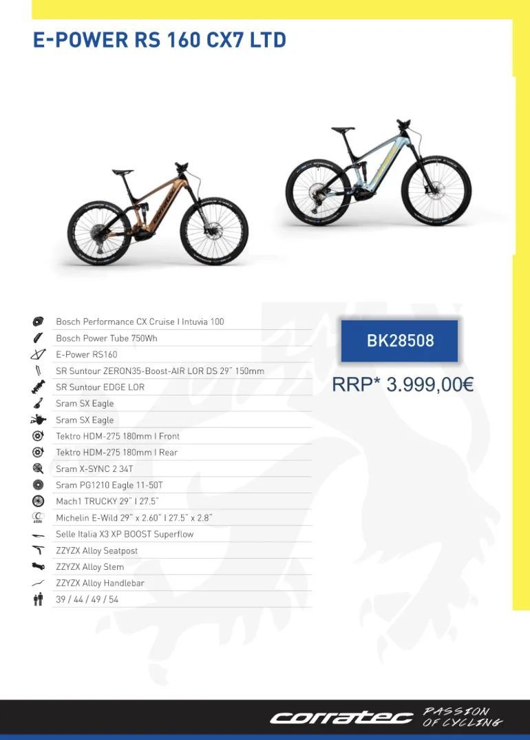 Corratec E-Power RS160 CX7 Limited Nové