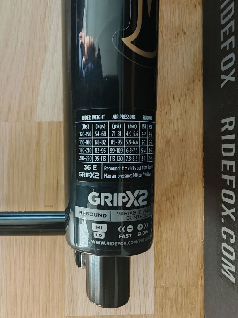 Fox Float Racing Shox 36 Grip X2 29" 160mm 2025 Factory, Kashima Shiny Black
