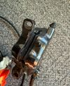 Brzdy Shimano XT BR-M8220 - set - přední a zadní, destičky Galfer fialové