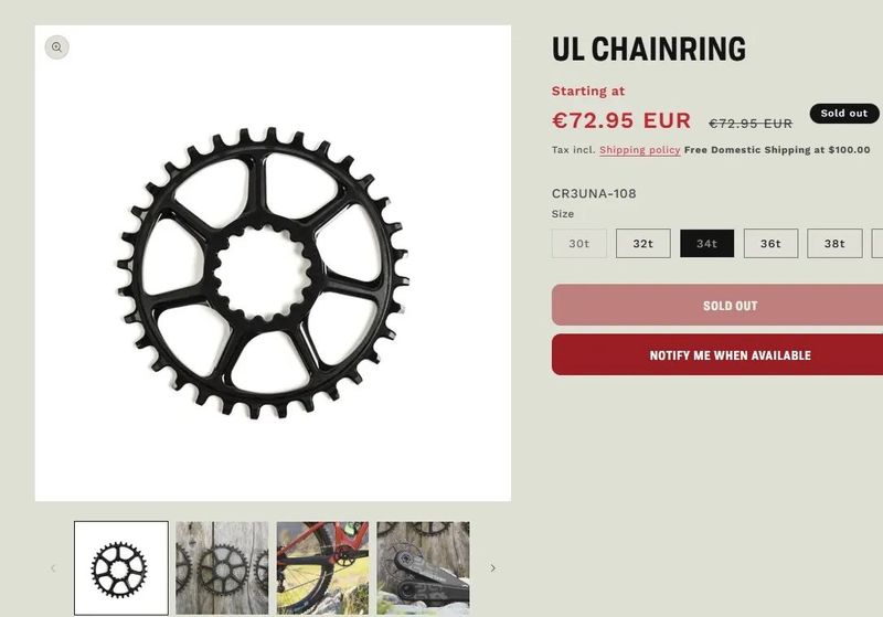 Převodník E*thirteen E13 UL Chainring 34z offset 5mm