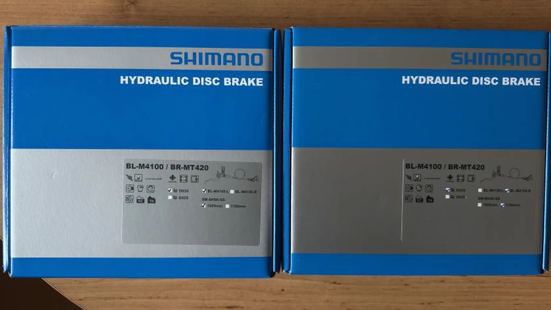 Brzdy Shimano Deore BL-M4100+BR-MT420, 4pístkové, P+Z - NOVÉ