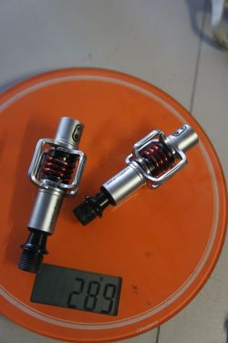 Pedály na kolo Crankbrothers Eggbeater 1 stříbrno-červene CR-14792