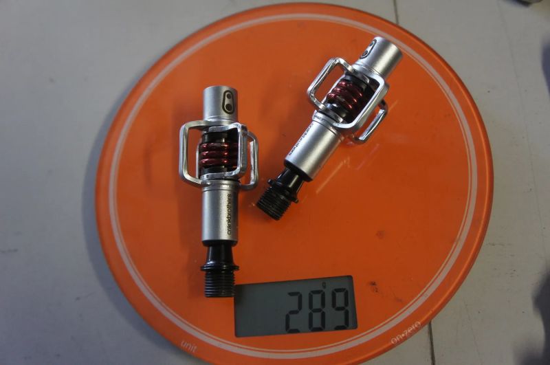 Pedály na kolo Crankbrothers Eggbeater 1 stříbrno-červene CR-14792