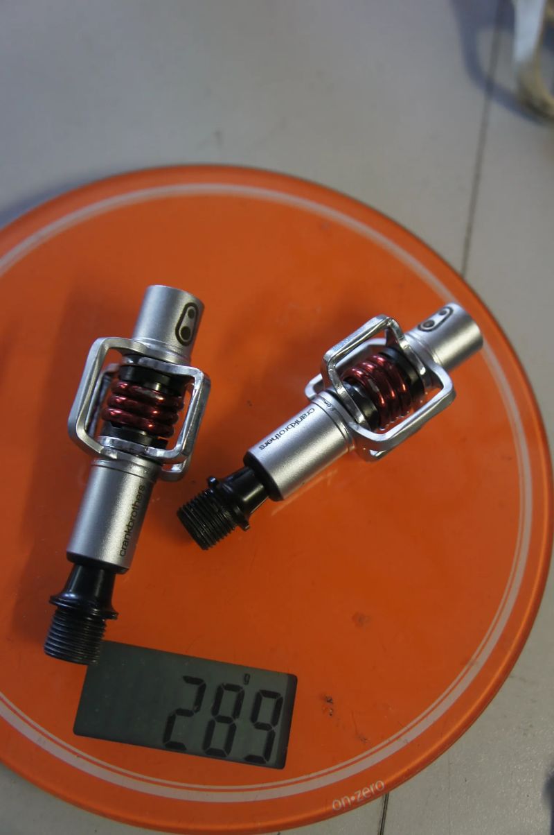Pedály na kolo Crankbrothers Eggbeater 1 stříbrno-červene CR-14792
