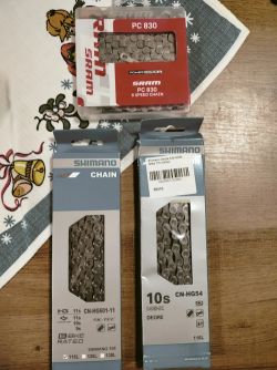 3 řetězi, Shimano 10s, 11s, Sram 8speed