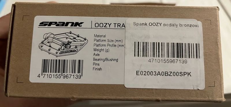 Spank OOZY pedály bronzová
