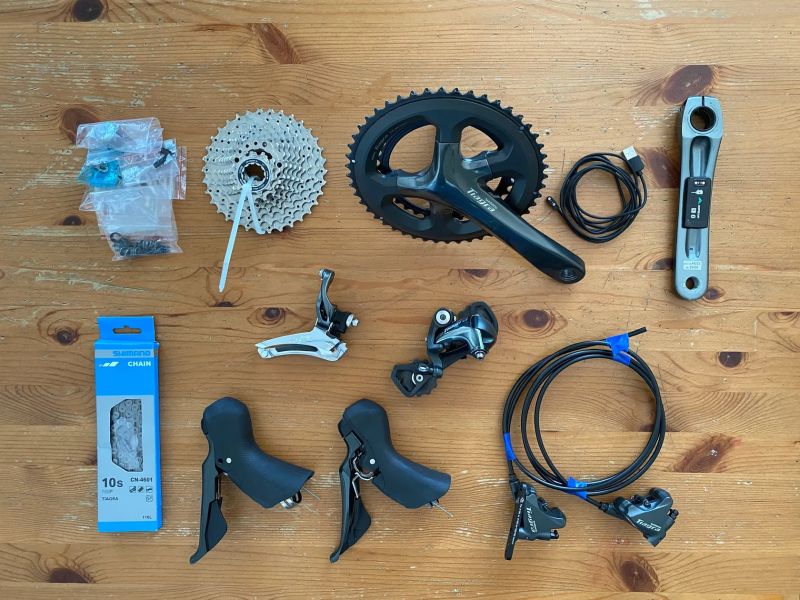 Sada Shimano Tiagra 4700, Inpeak wattmetr