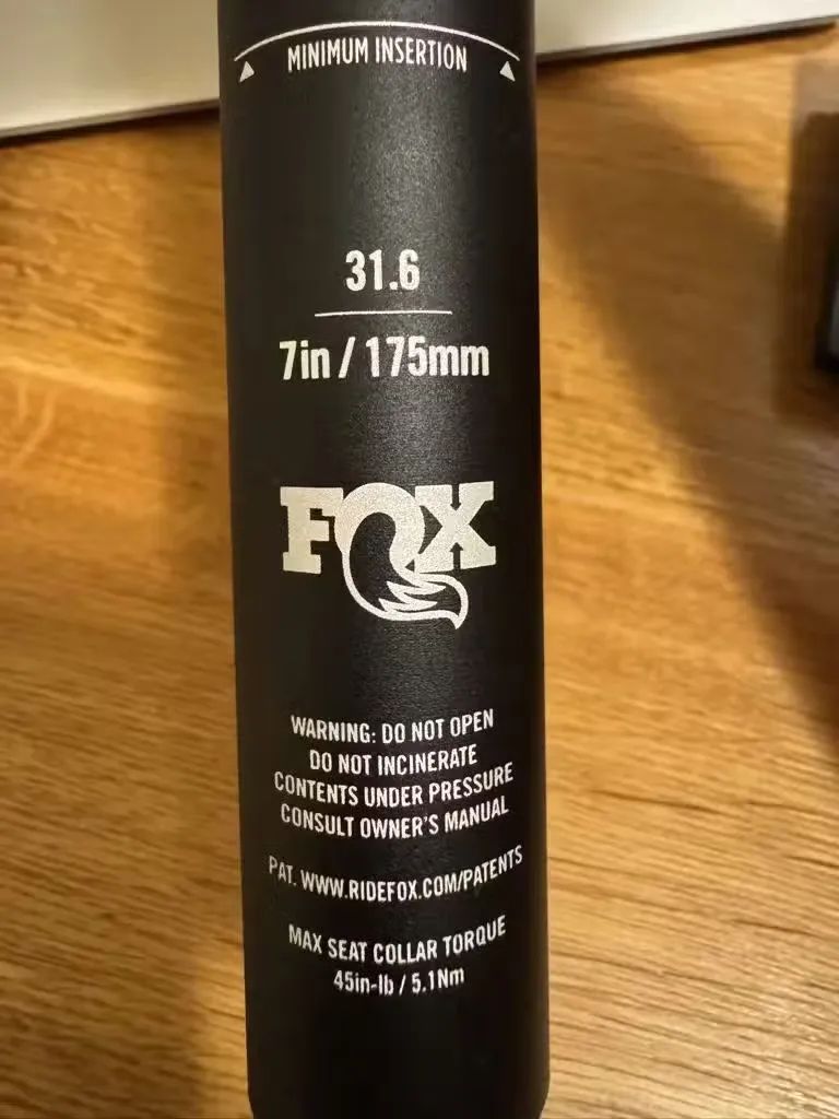 FOX Transfer - teleskopická sedlovka - zdvih 175 mm - průměr 31,6 mm - včetně originál FOX páčky