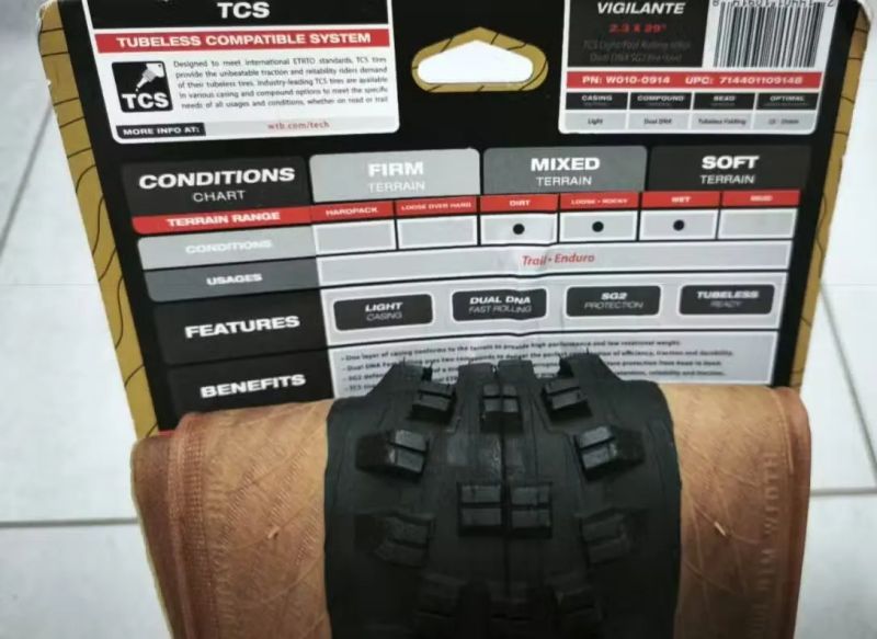 Nový plášť WTB Vigilante TCS Light Fast Rolling SG2 29x2,3" kevlar černá/hnědá