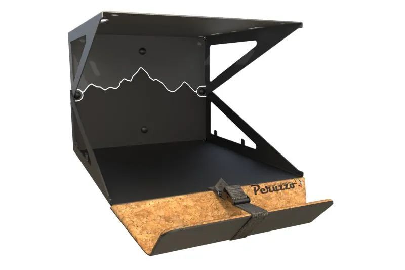 Peruzzo Držák BIKE KIT BOX na zeď, ocelový, černý