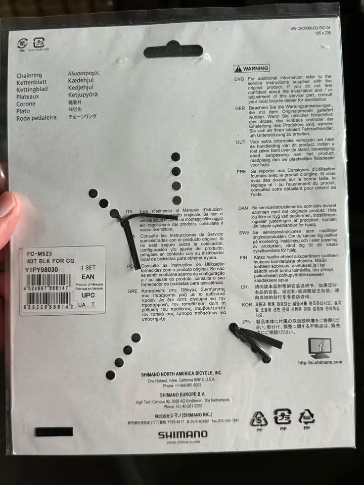 Převodník SHIMANO 40z, 4 diry