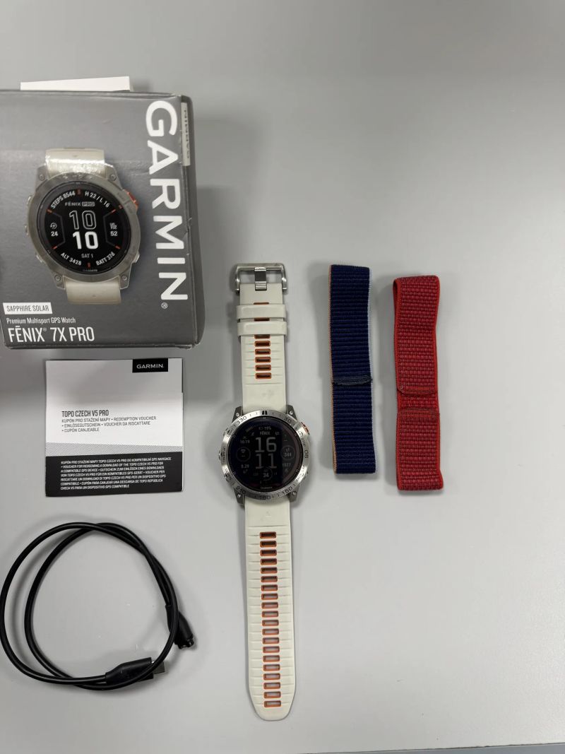 Garmin Fenix 7X Pro Sapphire Solar + TOPO Czech voucher