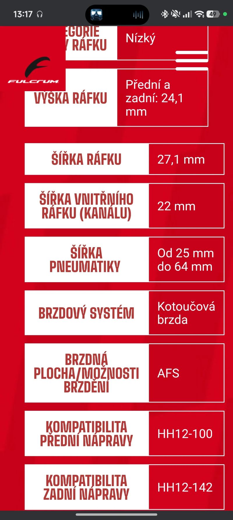 Kola Fulcrum Rapid red 900, 650b