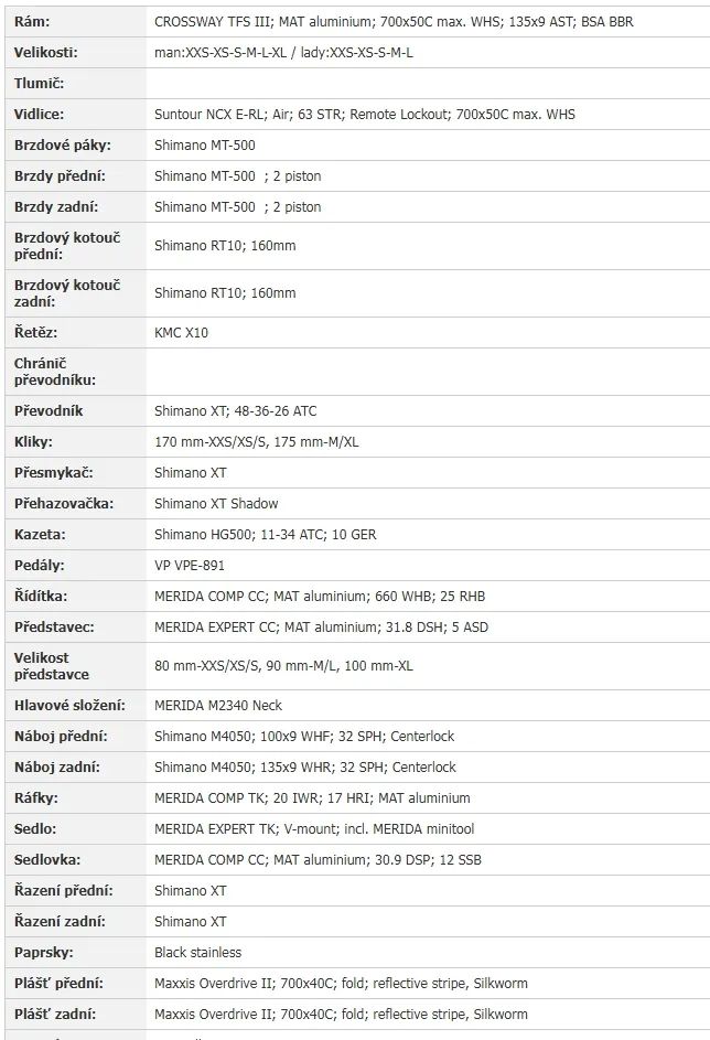 Merida Crossway XT edition