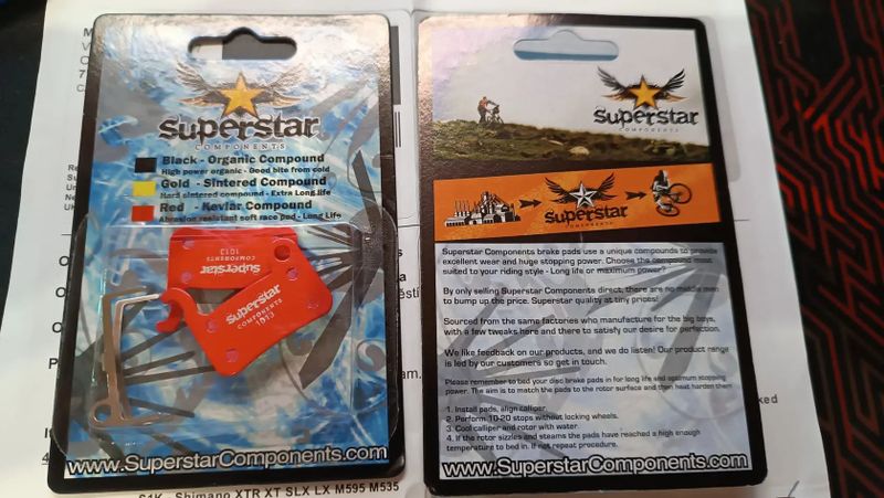 Brzdové desky Superstar pro starší Shimano (XT 775 a podobné)