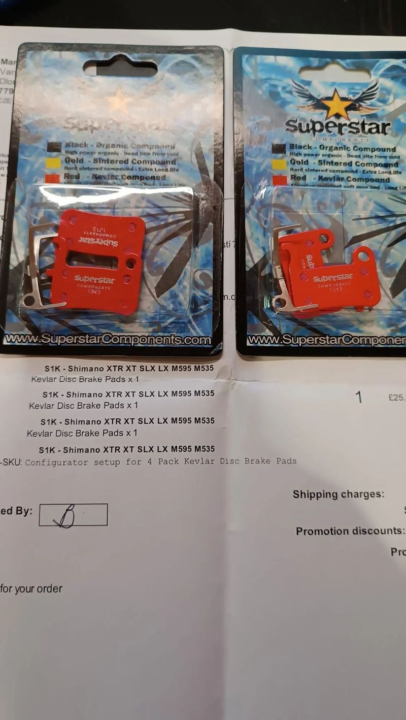 Brzdové desky Superstar pro starší Shimano (XT 775 a podobné)