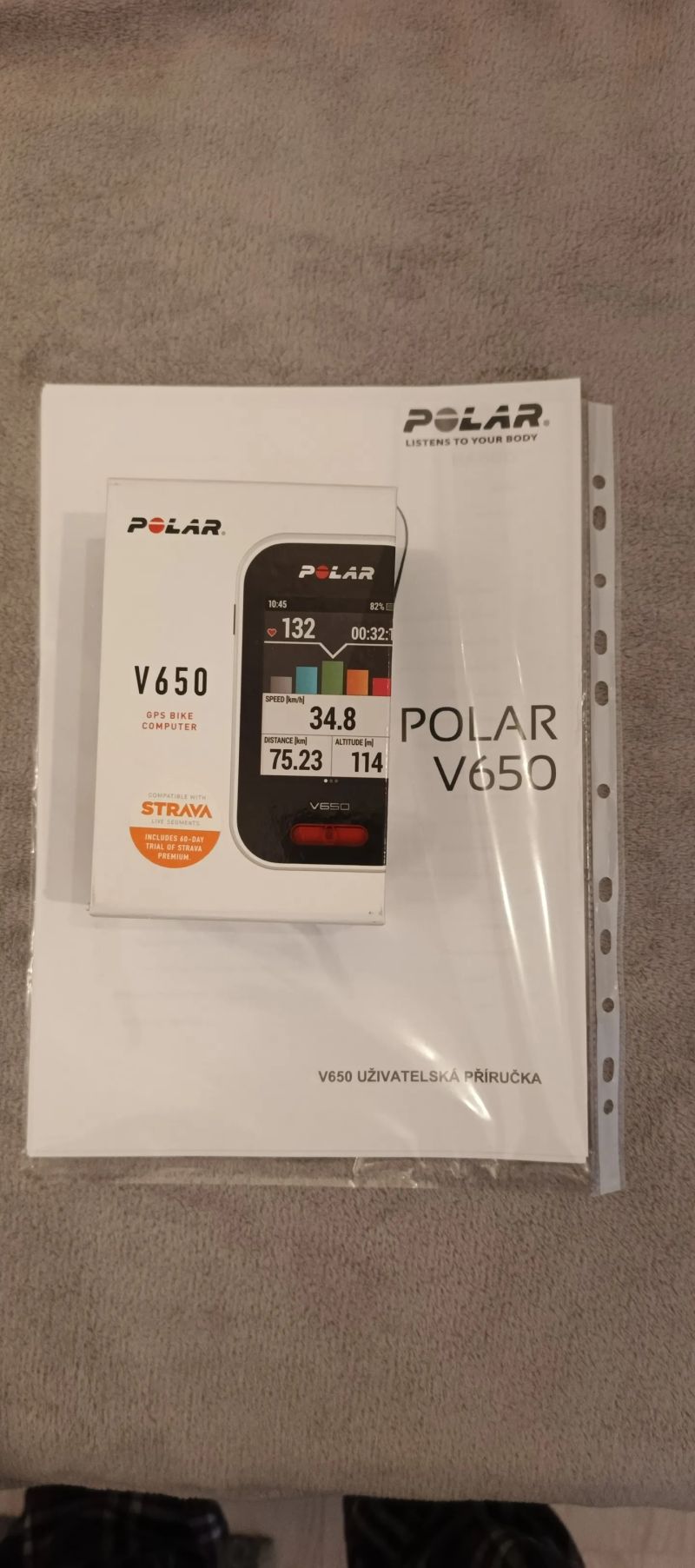 Cyklo-computer POLAR V650 HR+GPS