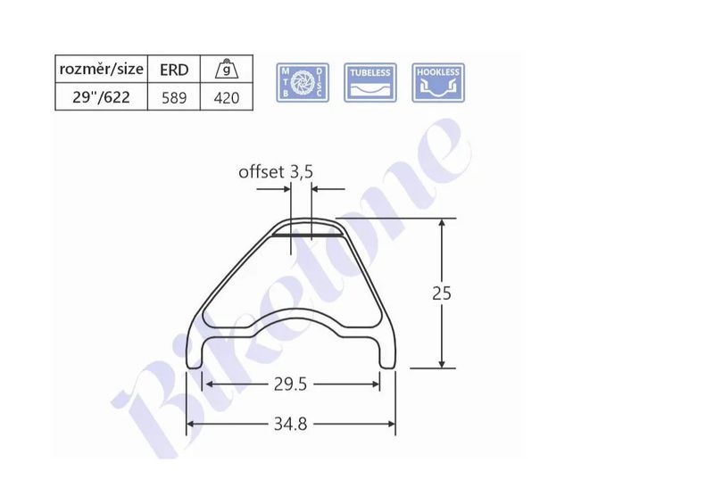 Zapletená kola 29" JAVAX M519RC-B521, Carbon, Boost, 28 děr, Centerlock