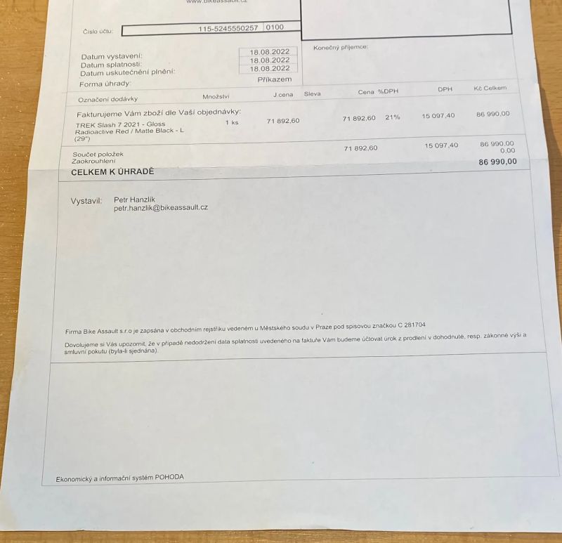 Zánovní Enduro Trek Slash 7 Gen 5