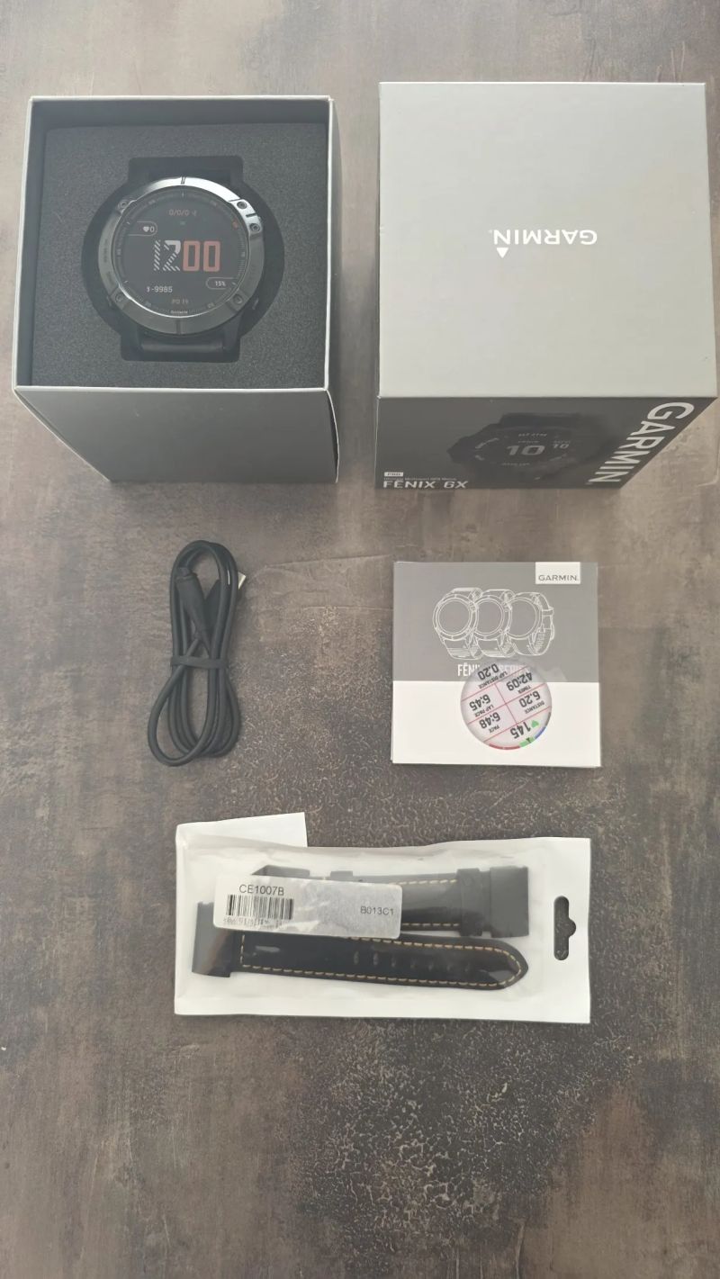  Garmin Fenix 6X Pro Sapphire Solar + mapy TOPO Czech V4 PRO