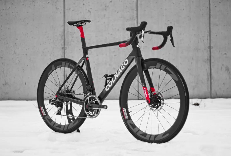 Colnago V4Rs UAE Emirates, Sram Red AXS 2x12 Powermeter, Zipp 404 Firecrest