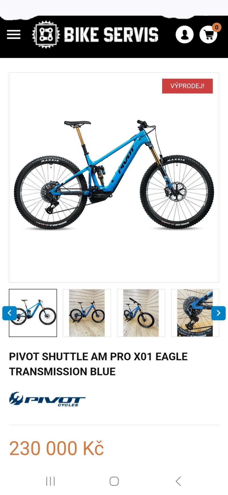 Nový rám Pivot Shuttle AM Pro Carbon Bosch 750Wh Large 2025