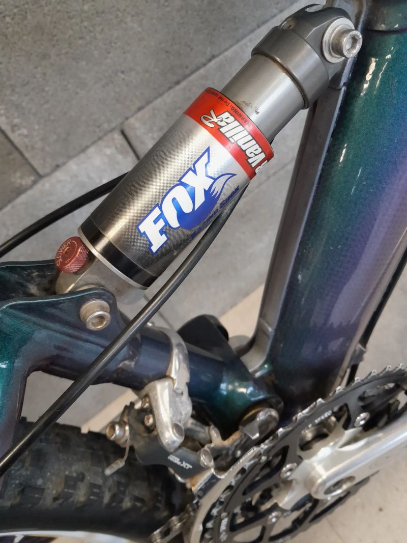 Cannondale Super V Raven 1000 disc, rok 2000, Mavic Crosslink, CODA Tarantula, Fox