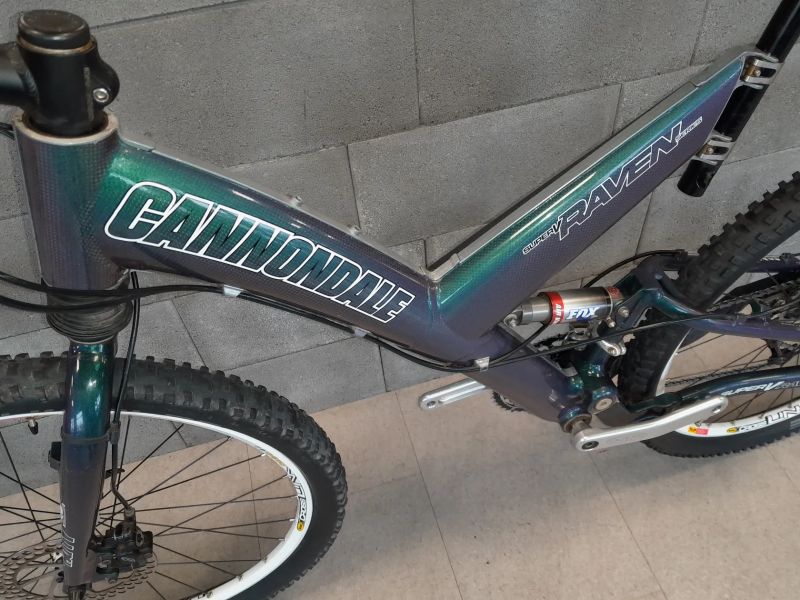 Cannondale Super V Raven 1000 disc, rok 2000, Mavic Crosslink, CODA Tarantula, Fox