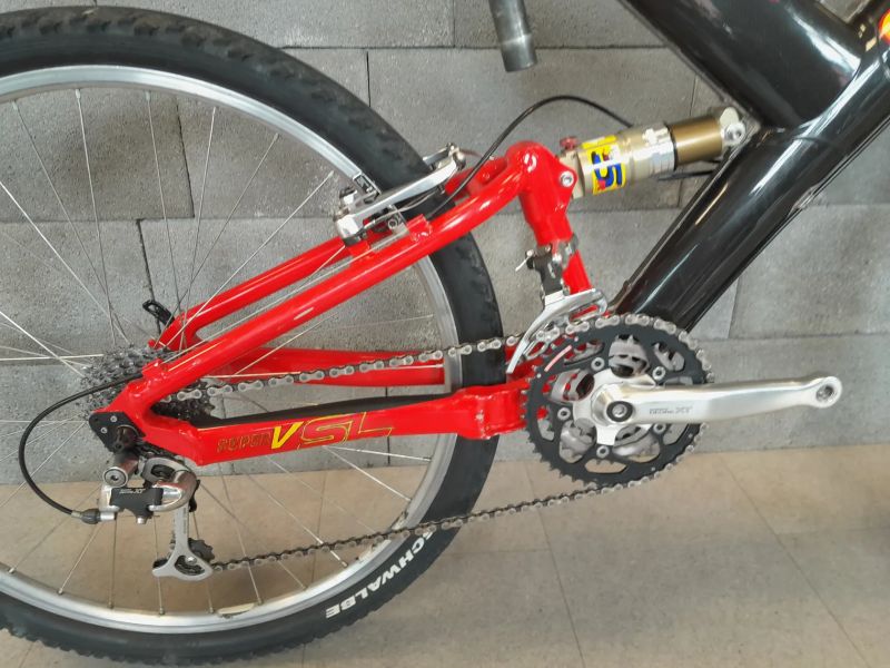 1998 Cannondale Super V Raven 2000, vel. L (50 cm, 20"), Shimano XT, Fatty i Fox po repasi