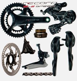 Kompletní sada Campagnolo Record DB(Disc) Carbon 1x12sp v Top stavu!