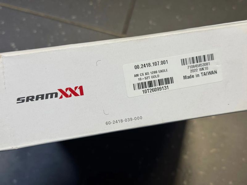 Kazeta SRAM XX1 10-52 zlatá - jako nová, 200km