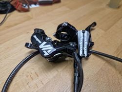 Prodám páky Hope Tech 3 + třmeny new V4 + hadice Goodridge carbon