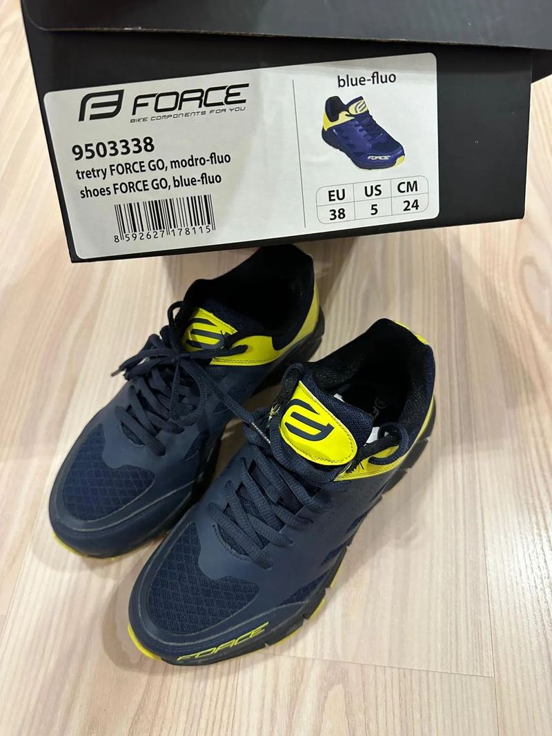 Dětské tretry FORCE GO modro-fluo 38