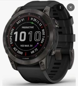 Fēnix® 7 – Sapphire Solar Edition Black DLC Titanium / Black Band