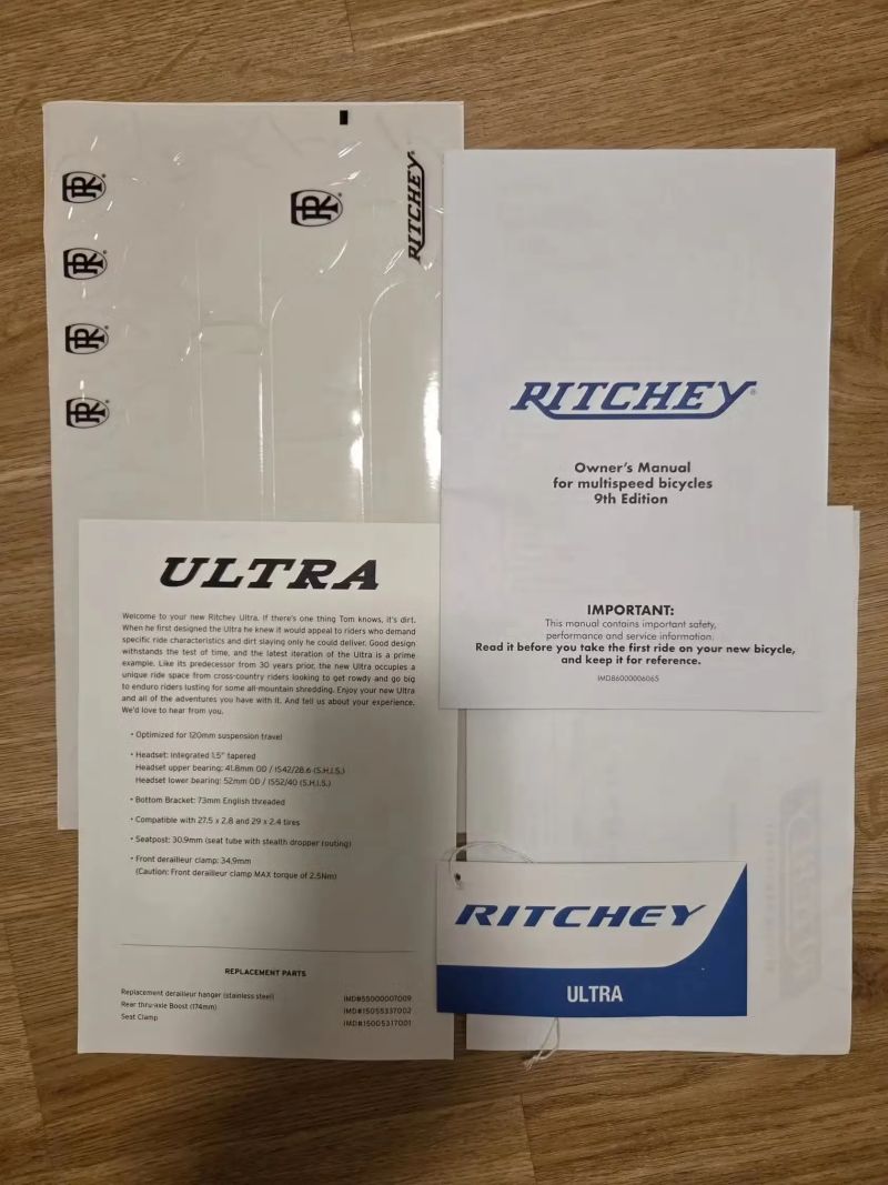 Ritchey Ultra - rámová sada včetně ocelové vidlice - v záruce