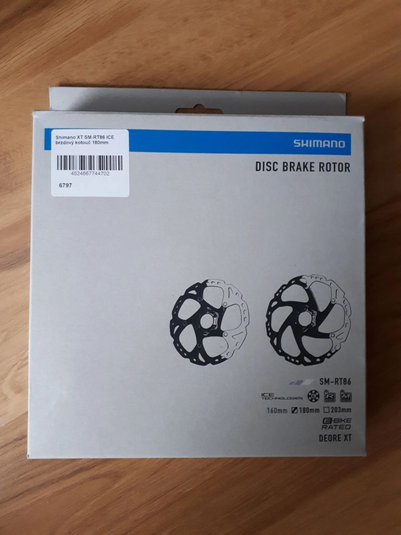 brzdový kotouč Shimano - SM-RT86 180 mm (6bolt)