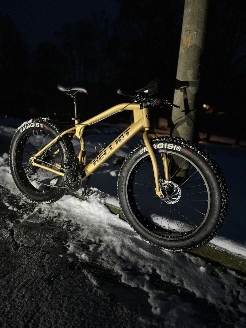 Fatbike Helliot - tlusté kolo / široké pláště - Zlatý